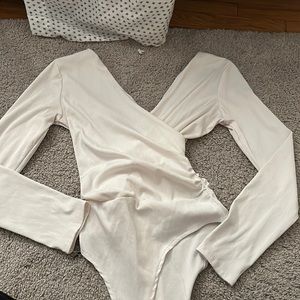 White Long Sleeve Bodysuit